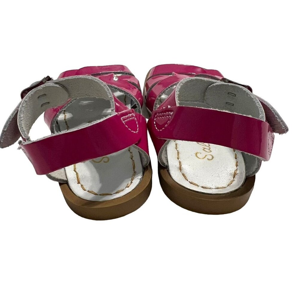 Salt Water Sz 6 Fuchsia Pink Patent Leather Sandals - Picture 4 of 8